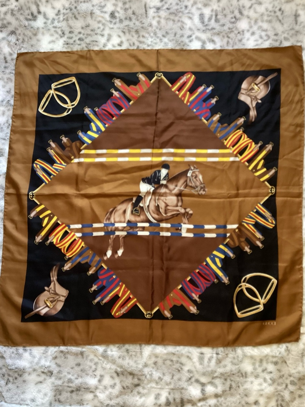 GUCCI Vintage Silk Scarf